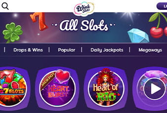 Wink Slots Mobile Lobby